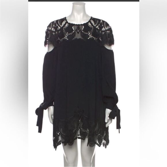 Jonathan Simkhai Elegant Black Lace detailed Dress, US2 - Picture 1 of 14